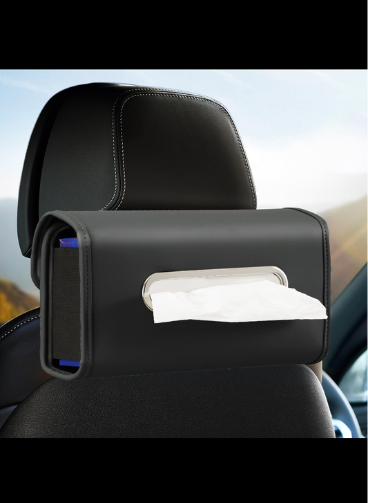 حافظة مناديل فاخرة للسيارات — premium Leather car tissue holder